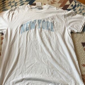 White 'New York' Graphic T-Shirt